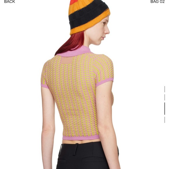 Pink and Yellow Patterned Women's Top - Picture 2 of 2